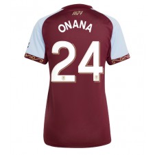 Aston Villa Amadou Onana #24 Hjemmedrakt Kvinner 2025-26 Kortermet